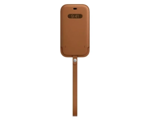 Etui futerał do Apple iPhone 12/12 Pro, kolor Natural Brown Brązowy - Leather Sleeve