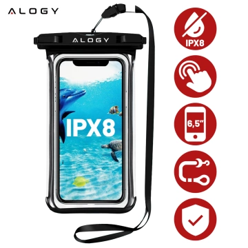 Vodotěsné pouzdro Alogy voděodolné univerzální IPX8 až 6,5 Black