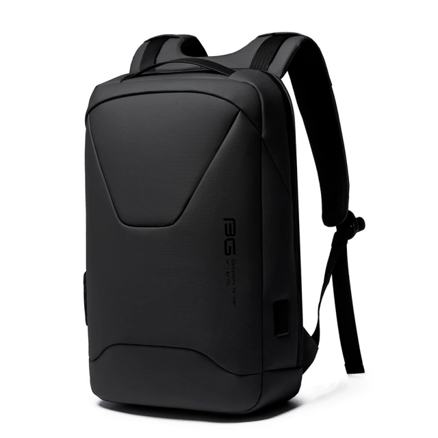 Bange wasserdichter Rucksack für 15,6-Zoll-Laptop, Stadtreisender, 45 x 30 x 16 cm, für Arbeit, Flugzeug, Herren, Damen, mit USB-Anschluss Schwarz
