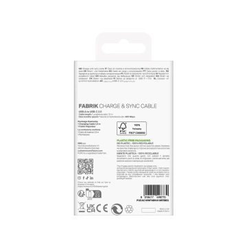 Kabel Puro Fabrik 2.0 USB-A – USB-C 10W 1,5m beżowy w oplocie