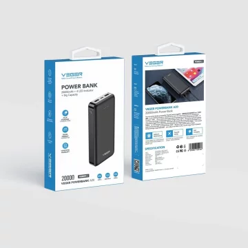 Powerbanka Externí baterie VEGER A20 - 20 000 mAh černá (W2015)