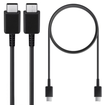 Original Samsung USB-C-auf-USB-C-Kabel EP-DW767 zum Aufladen, 1,8 m, 3 A, 25 W/45 W, Weiß