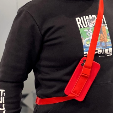 Rope case гелевий кейс на ланцюжку Сумка шнурок iPhone 12 mini темно-синій