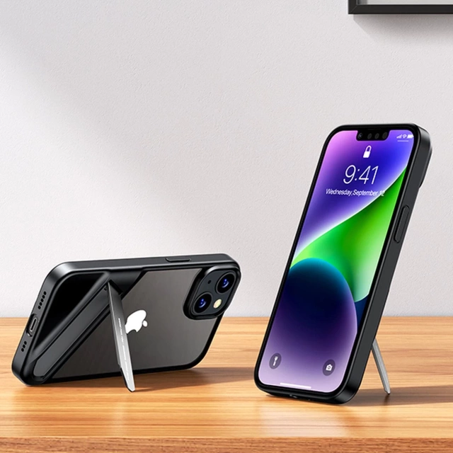 Ugreen LP633 Kickstand Protective Case Hard Cover with Gel Frame and Built-in Kickstand for iPhone 14 (90924)