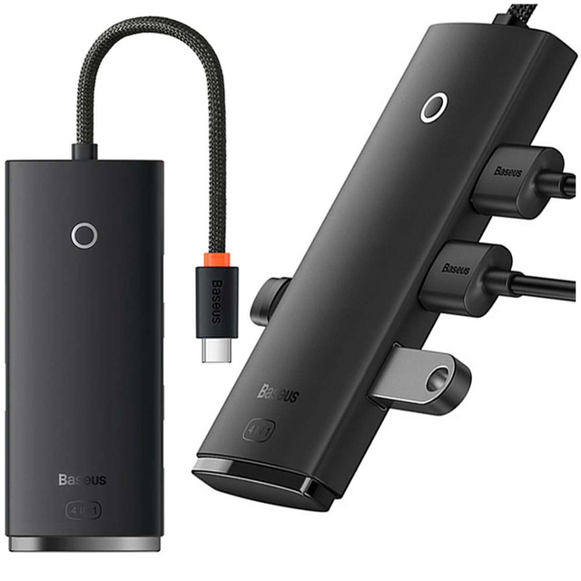 Адаптер HUB Baseus Lite Series, адаптер USB-C на 4x USB-A 25 см