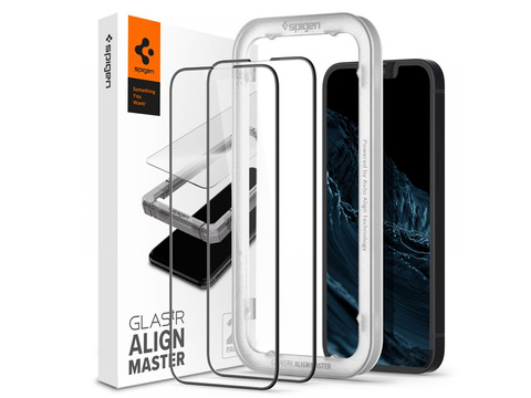 Glass Spigen x2 ALM Glas.tR FC for Apple iPhone 13/ 13 Pro/ 14 Black
