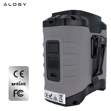 Stolný ventilátor stojaci ventilátor malé obehové čerpadlo s klipom bezdrôtové ručné 500mAh USB-C Alogy White