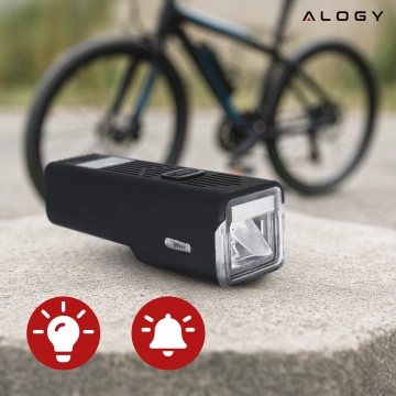 Světlo na kolo Přední LED světlo na kolo Osvětlení na kolo Vodotěsné IPX5 Alogy P12 Bike Light Black
