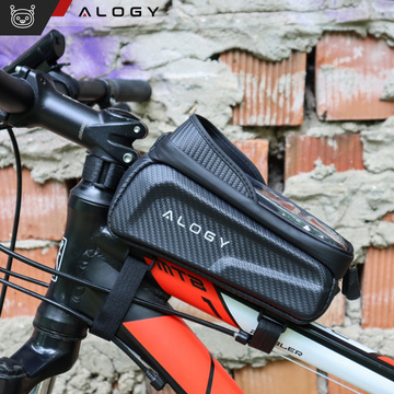 Pouzdro na cyklistickou brašnu na telefon 6,7 palcová brašna držák na rám na kolo prostorný 2l voděodolný Black Alogy