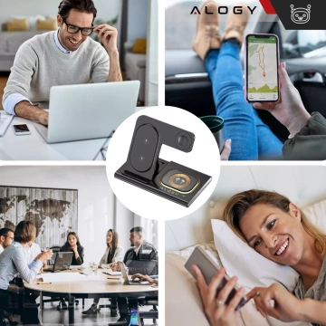 Bezdrátová nabíječka pro Samsung: Bezdrátová nabíjecí stanice 3 v 1 pro Samsung Galaxy Watch 7/6/5/4/3 Pro Classic, Galaxy Buds pro S24 Ultra, S23, S22, S21, S20, Note 20/10, Z Fold