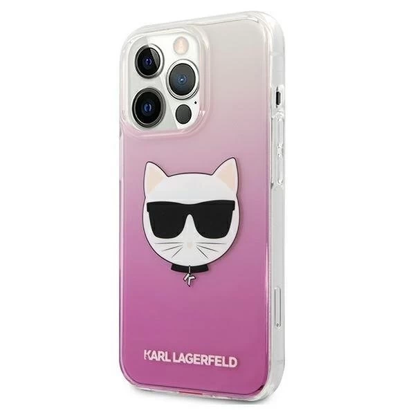 Karl Lagerfeld KLHCP13LCTRP iPhone 13 Pro / 13 6,1 "pevné puzdro ružové / ružové Choupette Head