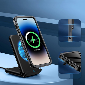 Case for iPhone 14 Pro Max Waterproof Armored 360 Case Hybrid Lens Camera Protection IP68 Waterproof Black