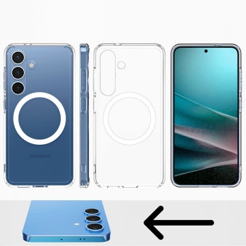 Puzdro Spigen Ultra Hybrid MagFit pre Samsung Galaxy S25, priehľadné