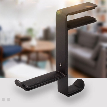 Universal holder hanger hook for Alogy headphones for desk top Black