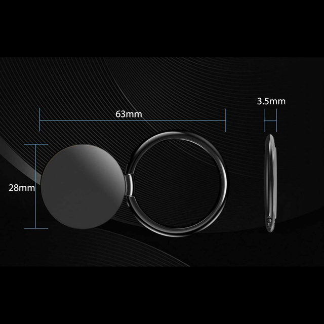 Magnetic Phone Ring Black