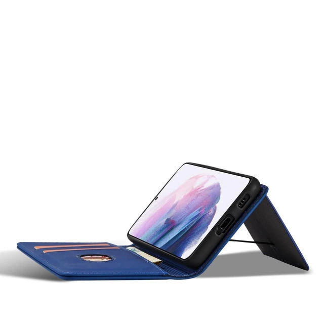 Magnet Card Case case for Samsung Galaxy S22 (S22 Plus) cover card wallet stand blue