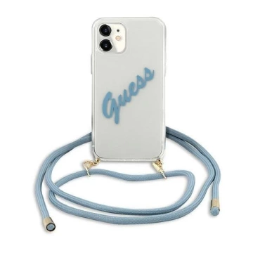 Guess GUHCP12SCRTVSBL iPhone 12 mini 5,4" niebieski/синій твердий чохол Script Vintage