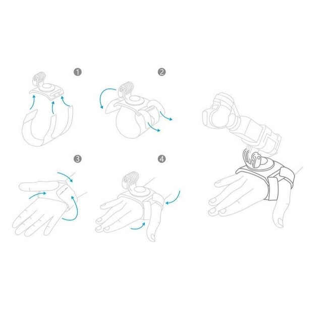 PGYTECH Handgelenk- und Handhalterung für DJI Osmo Pocket / Pocket 2 und Action-Kameras (P-18C-024)