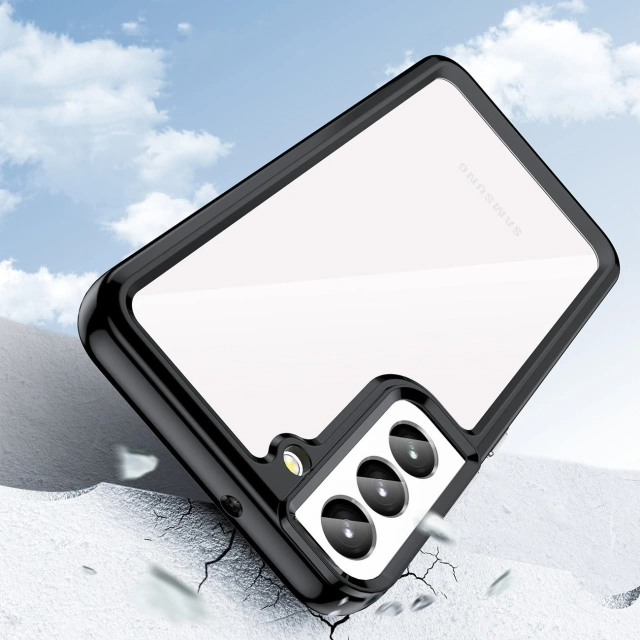 Protective phone case Outer Space Case for Samsung Galaxy S23 Plus cover with a flexible frame black