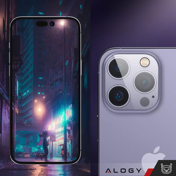 2x sklo šošovky fotoaparátu pre iPhone 15 Pro / 15 Pro Max Alogy šošovka číra priehľadná