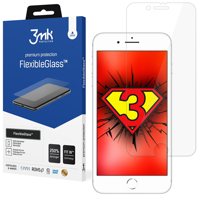Загартоване скло FlexibleGlass 3mk для Apple iPhone 7/8 / SE 2022/2020