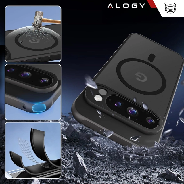 Чохол для Google Pixel 9/ 9 Pro Alogy MagSafe Hybrid Matte Case Back Cover for MagMat Phone Matte Black