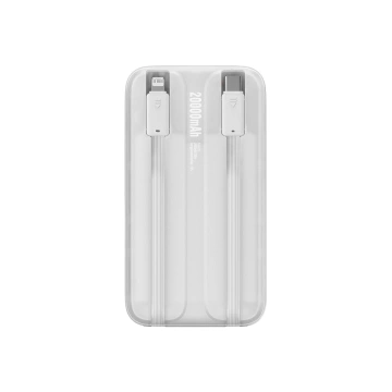 Powerbanka Baseus Comet Series s displejom 20000mAh 22,5W - biely kábel USB-A / USB-C
