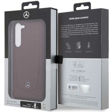 Puzdro Mercedes Case pre Samsung Galaxy S23 Plus HardCase Leather Urban Bengale červené