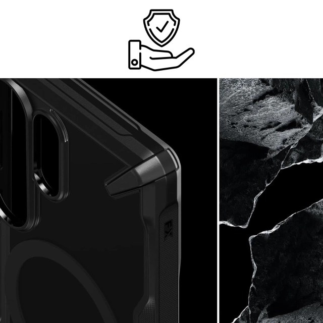 Etui für Samsung Galaxy S25 Ultra Ringke Fusion X Magnetic MagSafe Schwarz