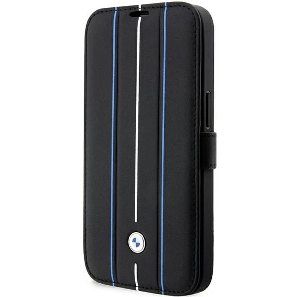 Etui BMW BMBKP14L22RVSK do Apple iPhone 14 Pro 6,1" bookcase Leather Stamp Blue Lines