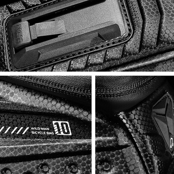 Велосипедна сумка Wildman Front Frame Bicycle Bag ES10X handlebar holder for phone 1.2l Black