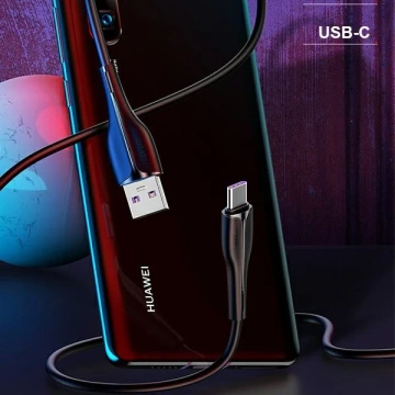 Кабель USAMS U38 USB-C 5A Fast Charge для OPPO/HUAWEI 1м чорний