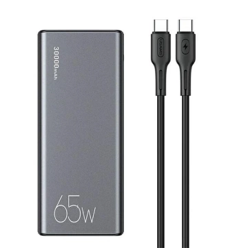 USAMS Powerbank PB59 30000mAh 65W 2xQC3.0 PD Fast Charge czarny/black CMXLOGTC01 (US-CD165) кабель USB-C-USB-C