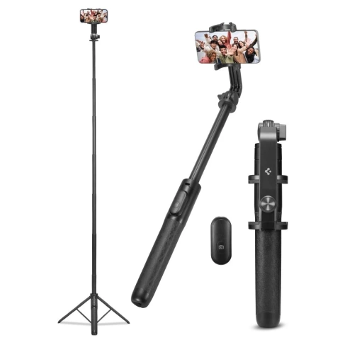 Spigen S560W Bluetooth Selfie Stick stativ černý