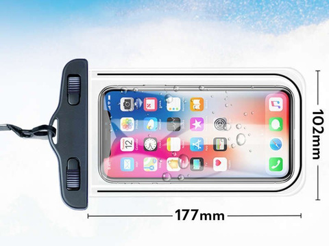 Alogy waterproof case universal IPX8 waterproof up to 6.5" Black