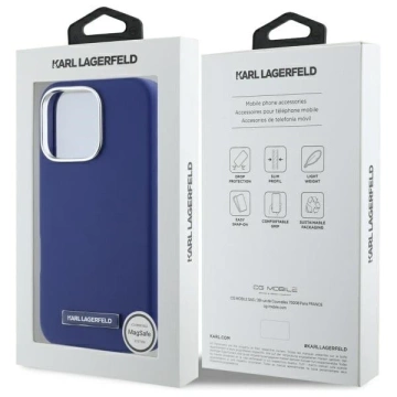 Чохол Karl Lagerfeld для iPhone 16 Pro Max 6.9" Blue MagSafe Hardcase FW Metal Plate