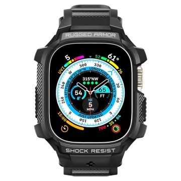 Pasek z Etui ochronnym Spigen Rigged Armor "PRO" do Apple Watch Ultra 49mm Black