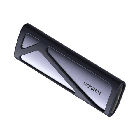 Корпус SSD M.2 UGREEN CM400, NVMe, SATA, 10Gbps, USB-C (сірий)