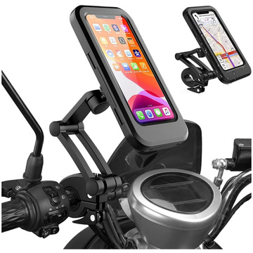 Alogy Waterproof bicycle holder for bicycle, scooter, motorcycle, adjustable handlebar for phone. Black