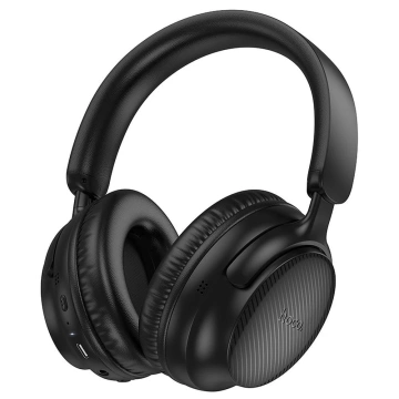 Hoco W53 Bluetooth 5.0 – black on-ear headphones, 30h playback, AUX/USB-C