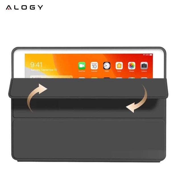Puzdro na Apple iPad 10.2 9 Gen 8/7 2021/2020/2019 Smart Pencil Case Alogy TPU Kryt na tablet čierny