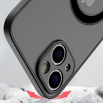 Case for Apple iPhone 13 Mini Alogy Hybrid Mag Case for MagSafe with Camera Protection Matte Black Glass