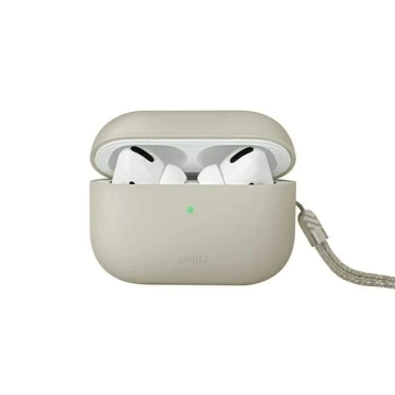 Ochranné pouzdro na kryt sluchátek UNIQ Lino AirPods Pro 2 gen Silikonová béžová/béžová slonová kost