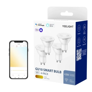 Inteligentná žiarovka Yeelight W1 GU10 (stmievateľná) 4ks
