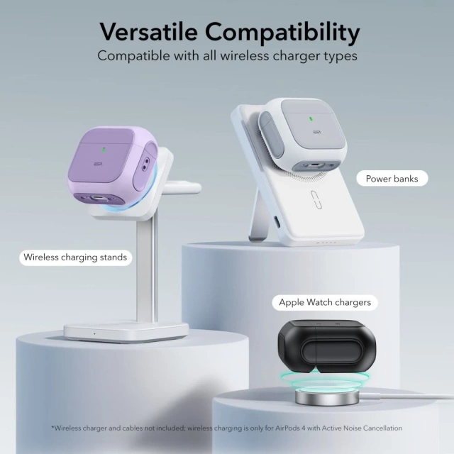 Schutzhülle für ESR Orbit Halolock MagSafe Apple AirPods 4 Lila Kopfhörer