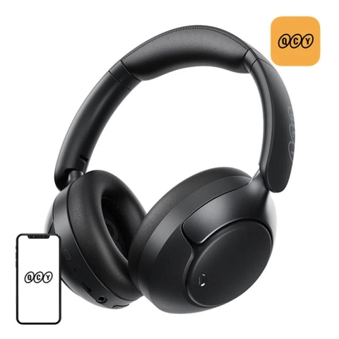 QCY H3 Pro ANC Bluetooth 5.4 Hi-Res 55h Wireless Headphones Black