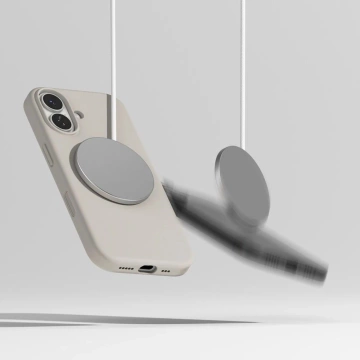 Etui do iPhone 17 Ringke Silicone Magnetic MagSafe Beżowe