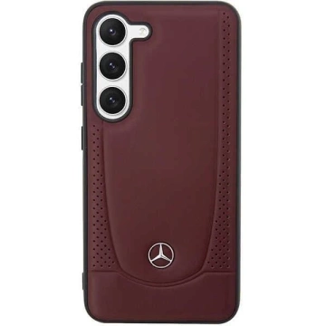 Etui Mercedes do Samsung Galaxy S23 HardCase Leather Urban Bengale czerwony