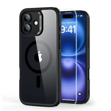 Etui obudowa ESR Classic Hybrid Halolock Magsafe & Tempered Glass do iPhone 16 Clear/Black