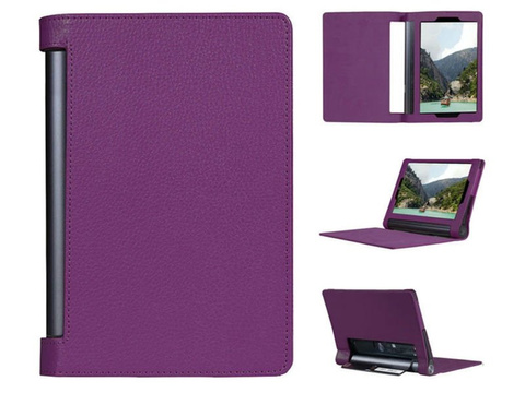 Шкіряний чохол-магніт для Lenovo Yoga Tab3 Pro X90 / Tab3 Plus Фіолетовий